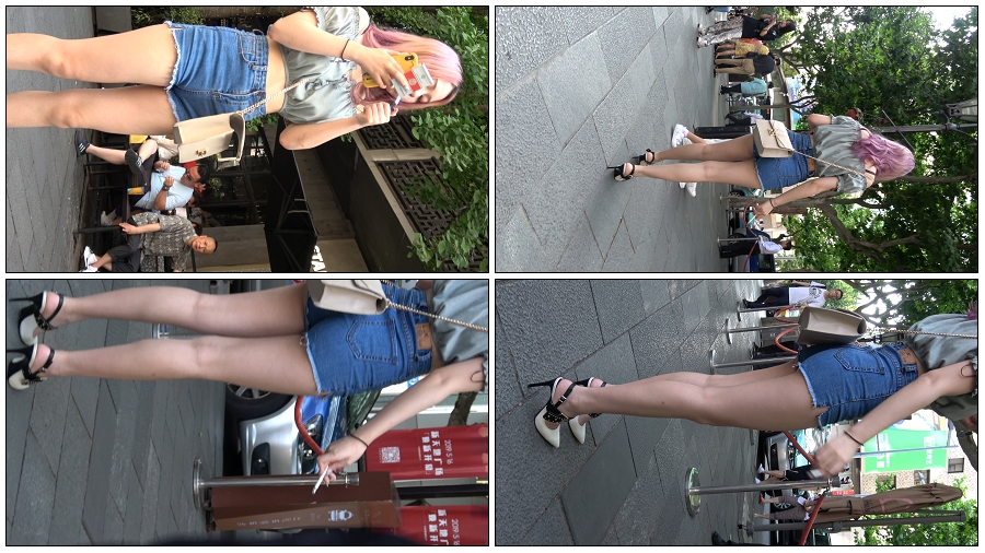 精选街拍视频 No.4418 高颜值好身材热裤吸烟女孩 / 1.35GB / 街拍视频-绅士图
