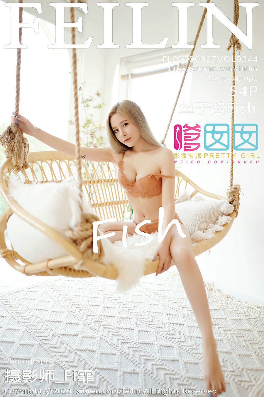 / FEILIN /嗲囡囡 2020.09.27 VOL.344 鱼子酱Fish / 54P493MB / 秀人旗下-绅士图