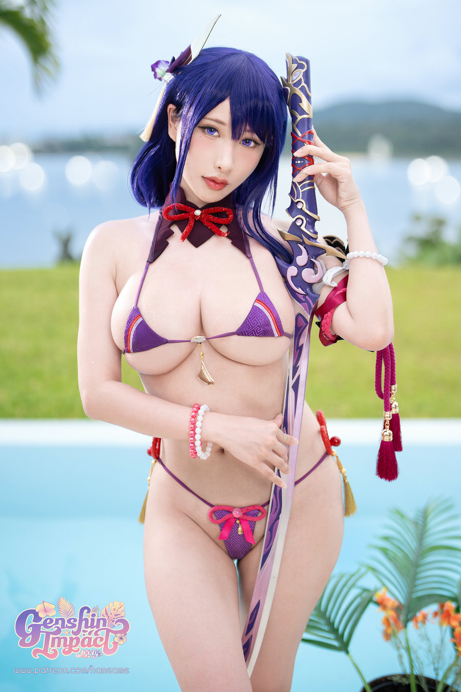 Hane Ame 雨波写真 - 原神 雷电将军 / 95P-646MB / cos萌妹-绅士图