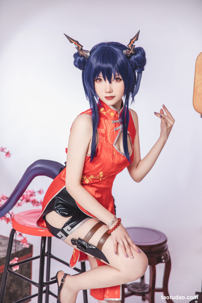 图片[3]-雪晴Astar-明日方舟-陈·旗袍[18P-55MB]-绅士图