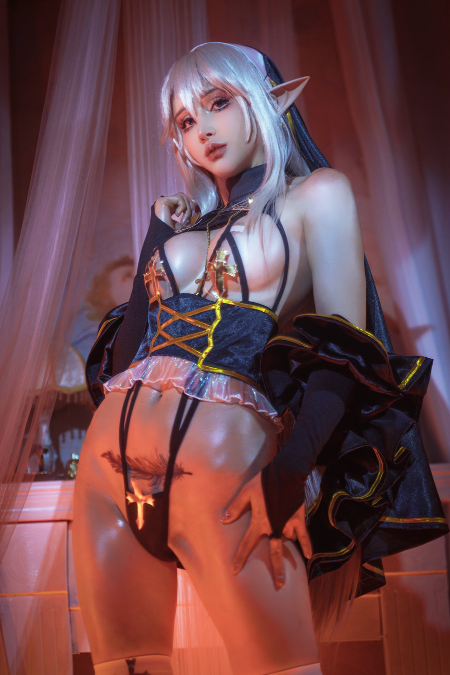 鹿八岁 - 堕落修女 / 61P-456MB / cos萌妹-绅士图
