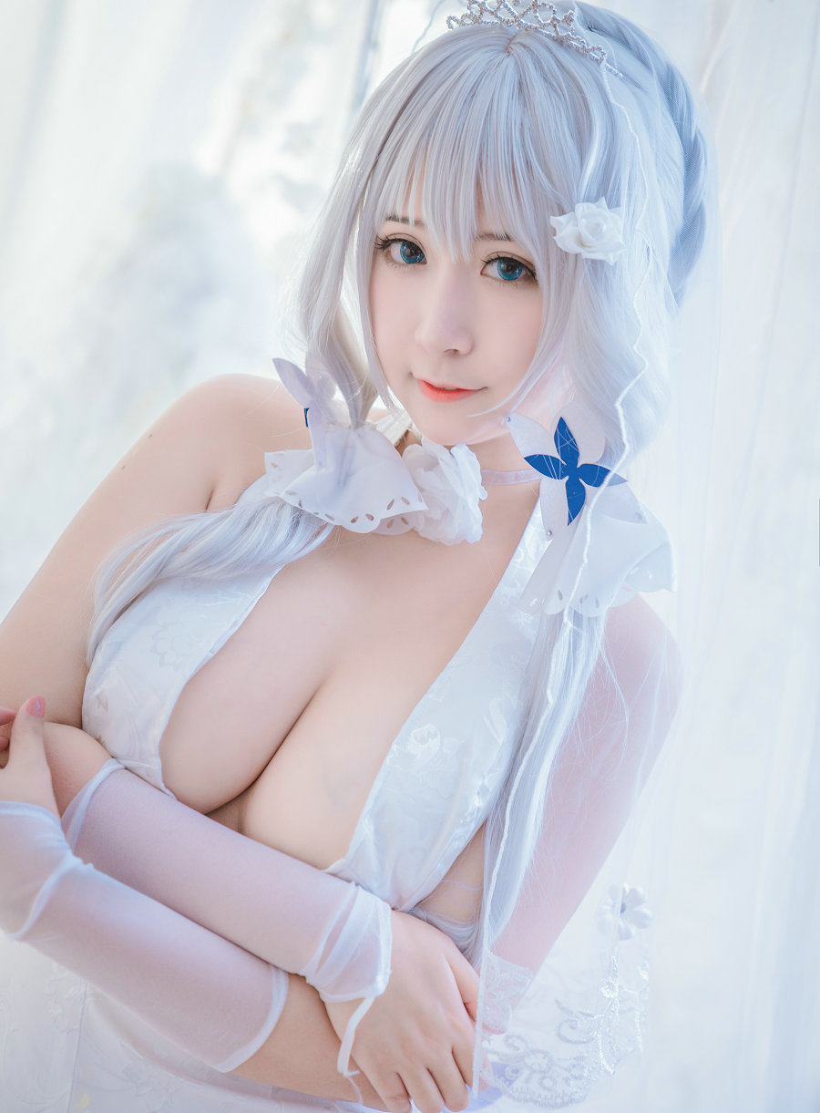 巨乳猫九酱Sakura – 碧蓝誓约 婚沙COS / 95P170MB / cos萌妹-绅士图
