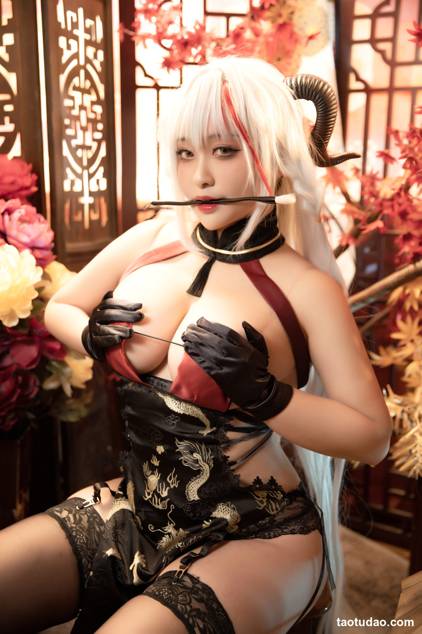 图片[3]-洛璃 LoLiSAMA  埃吉尔旗袍 金龙腾祥云 [65P-865MB]-绅士图