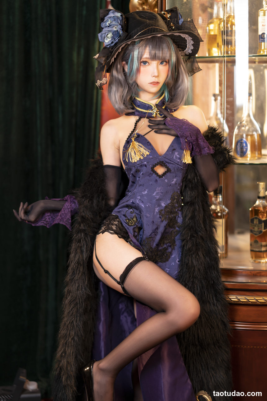 图片[2]-坂坂白 NO.003 柴郡旗袍 [9P-252.92 MB]-绅士图