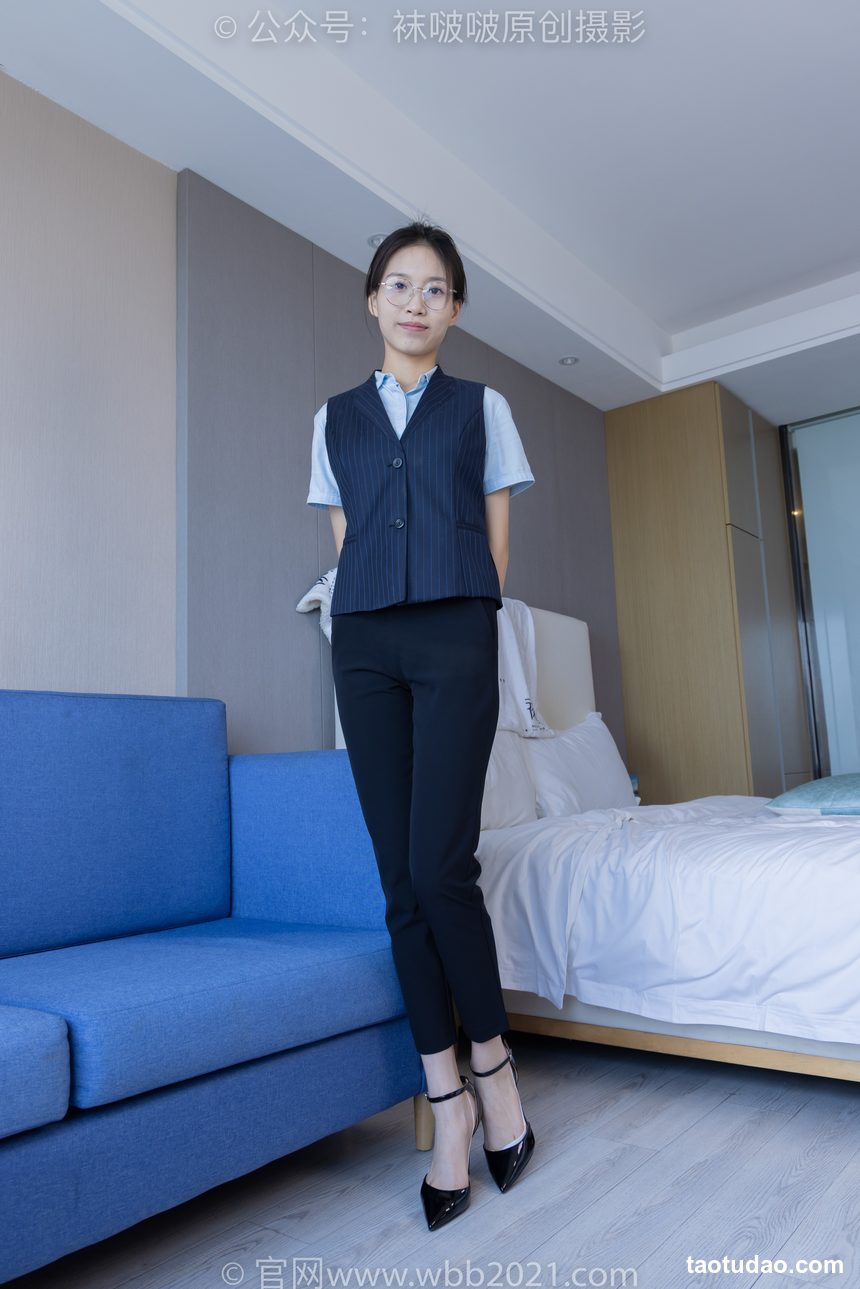 图片[4]-[BoBoSocks袜啵啵]NO.413 芝士-高跟鞋、白色吊带船袜、银行制服[145P+1V／5.76GB]-绅士图