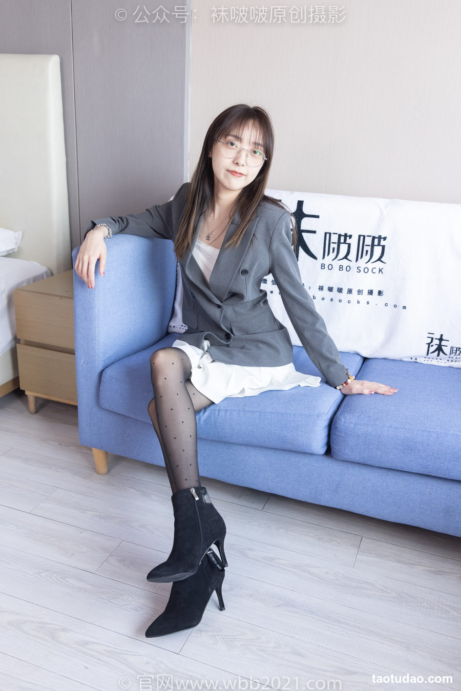 图片[2]-[BoBoSocks袜啵啵]NO.352 稚予-短靴、波点黑丝[145P+1V／5.57GB]-绅士图