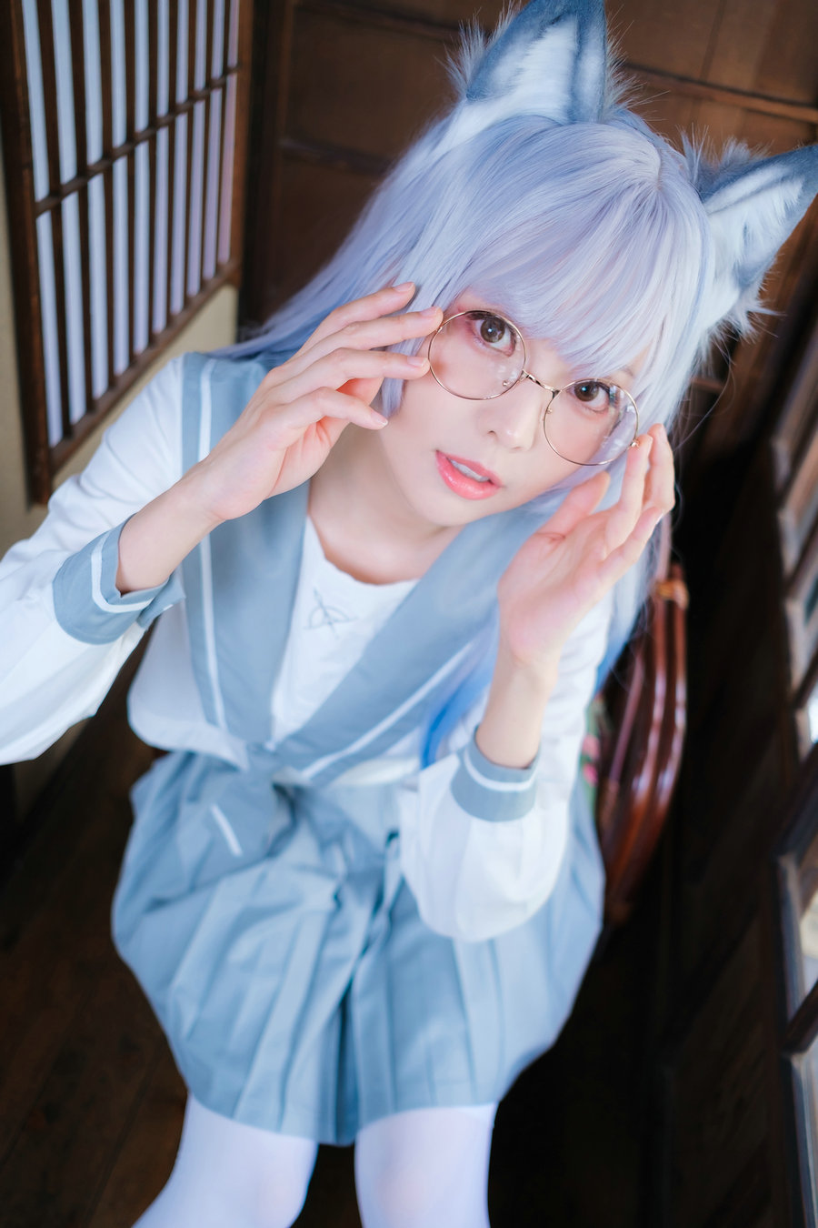Ely_eee(ElyEE子) - Veranda White Cat緣廊白貓 / 33P2V-127MB / cos萌妹-绅士图